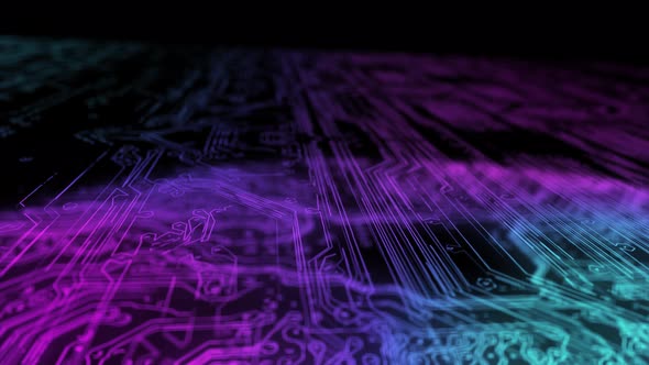 Visualization of Information Processing Processes on a Printed Circuit Board with Moving Electrons