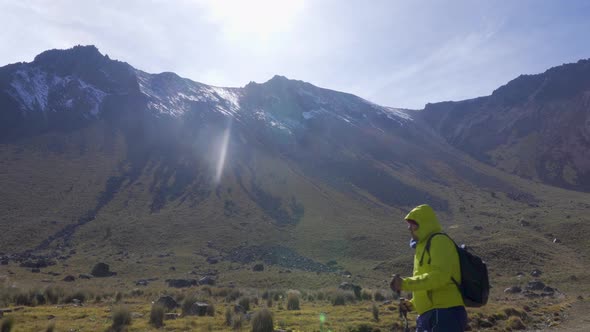 close up video of the nevado de toluca volcano view of the main peaks