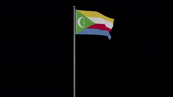 Comoros Flag Pole Loops With Alpha