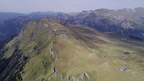 Aerial of Grindelwald Canton of Berne Switzerland