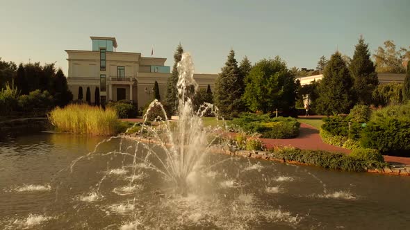 Decorative Pond with Fountain