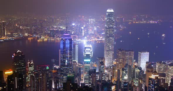 Hong Kong skyline at night