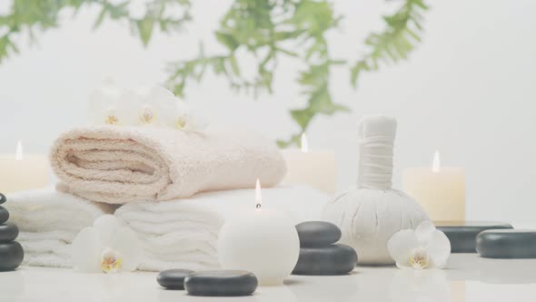 Spa background. Massage, oriental therapy, wellbeing and meditation concept.