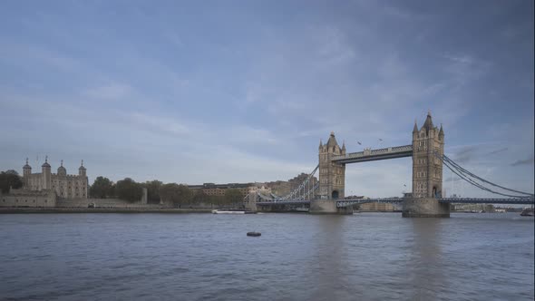 Tower Bridge Day to Night Time Lapse Video with a Great Skyline and Sunset