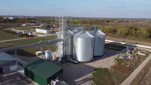 Grain Storage Aerial View