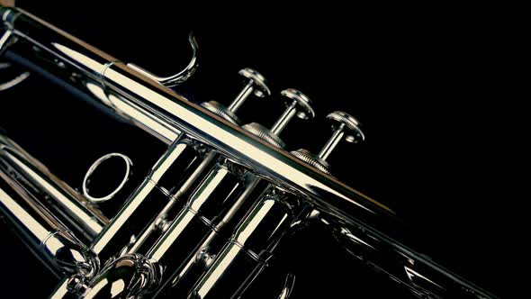 Trumpet In Jazz Club Moving Shot