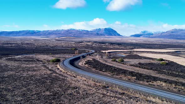 Patagonia landscape. Famous town of El Calafate at Patagonia Argentina