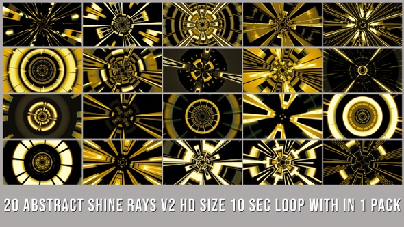 Abstract Shine Rays Elements Pack V02