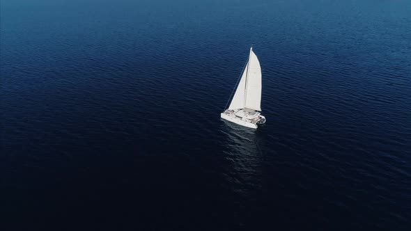 Boat Floating In Ocean