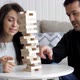 Family Is Playing in Wooden Tower at Home - VideoHive Item for Sale