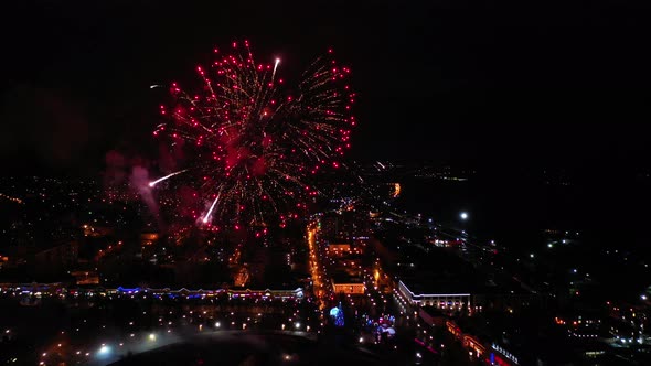 Fireworks in the Night Sky alt