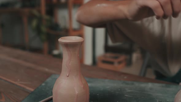 Decorating Handmade Ceramic Vase