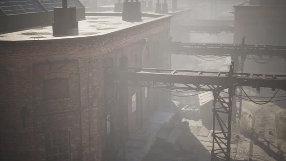 Abandoned Industrial Buildings of Old Factory alt