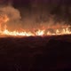 Blazing Fires in a Paddy Field at Night Burning Stubble - VideoHive Item for Sale