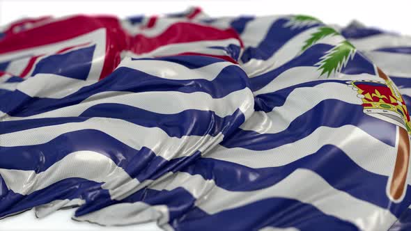 British Indian Ocean Territory Flag On A White Floor  alt