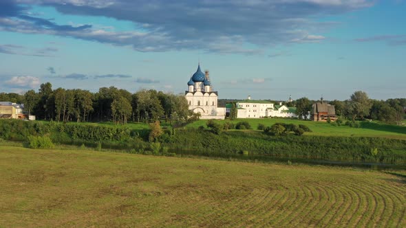 Aerial View on Kremlin in Suzdal Russia
