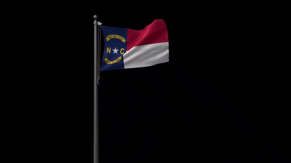 North Carolina State Flag With Alpha 2K
