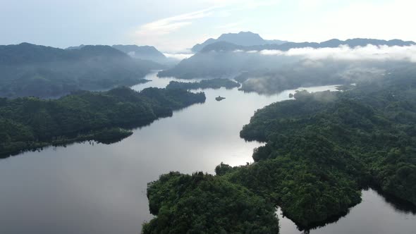 Aerial View of Fjords at New Zealand