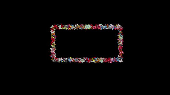 Butterfly Gather And Form Rectangle Frame 8k alt