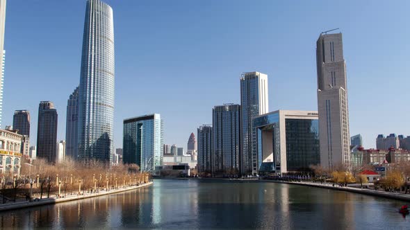 Tianjin Cityscape China Zoom Out