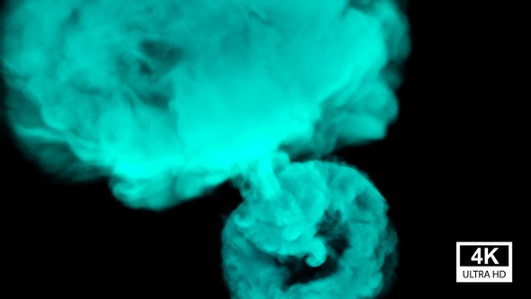 Huge Aqua Smoke Explosion 4K