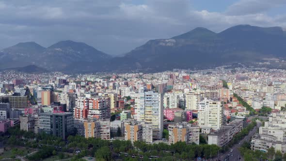 Aerial View Tirana Albania