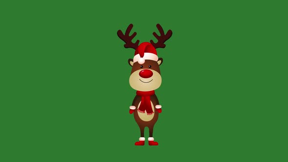 Deer animation (new year) 4K