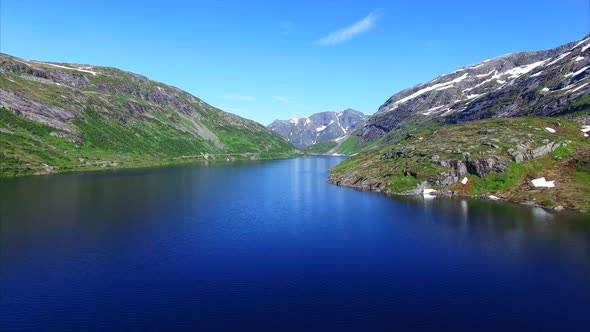 Lake in norwegian mountains