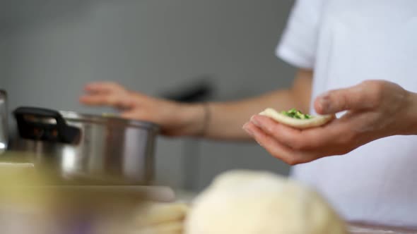 Housewife Prepares Handmade Pies