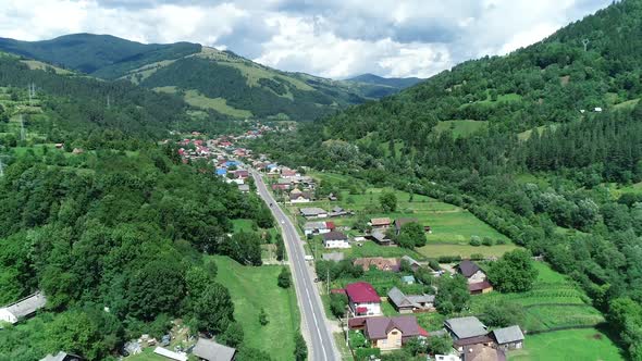 Aerial View Of Medieval Town