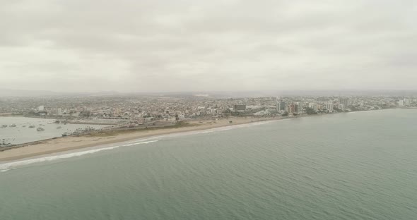 Manta Ecuador Aereal Shoot of playa Murcielago