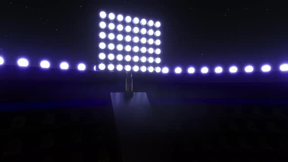 Sport Stadium Video Background, Flashing Lights . Glowing Stadium Lights 6 alt