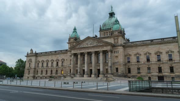 Day-to-night Hyperlapse of The Federal Administrative Court Bundesverwaltungsgericht