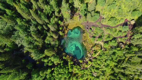 Geyser Lake with Thermal Springs