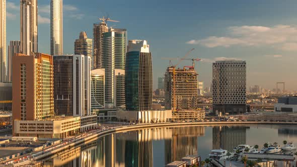 The Rhythm of the City of Dubai Aerial Timelapse