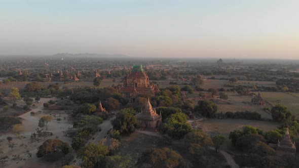 Aerial view of Old Bagan temple site.