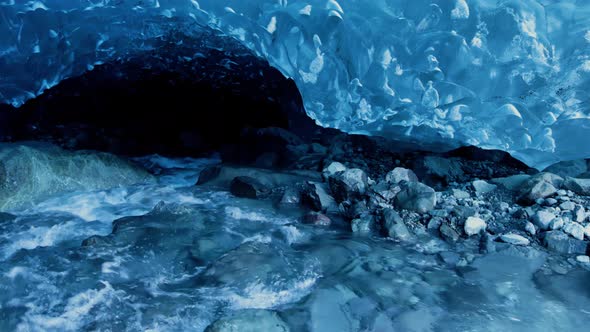 Amazing shot of an ice cave in Iceland