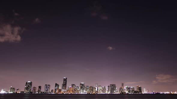 Miami skyline timelapse