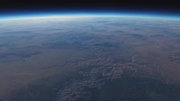 Cinematic Shot of Grand Canyon From Space alt