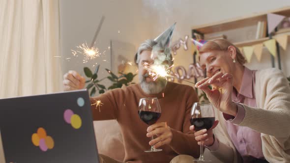 Online Birthday Party With Sparklers