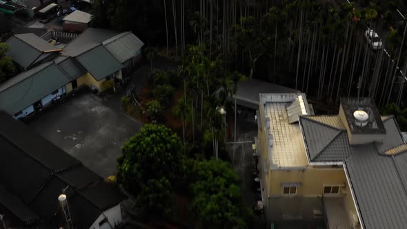 Aerial shot of a small town in central Taiwan