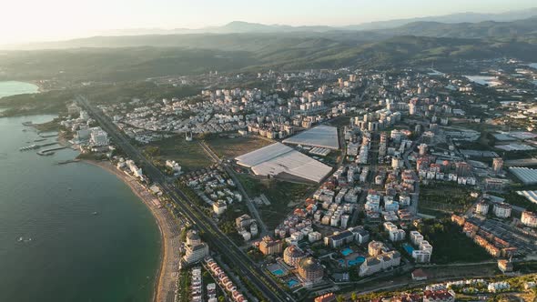 Hotels Filmed on a Drone Turkey Alanya Avsallar 4 K