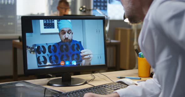 Doctors Having Video Call