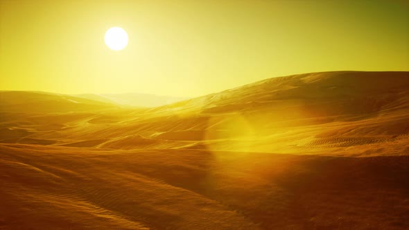 Beautiful Sand Dunes in the Sahara Desert