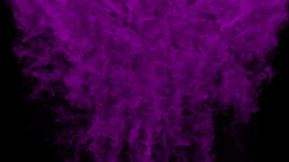 Looping Purple Smoke Flow With Alpha 