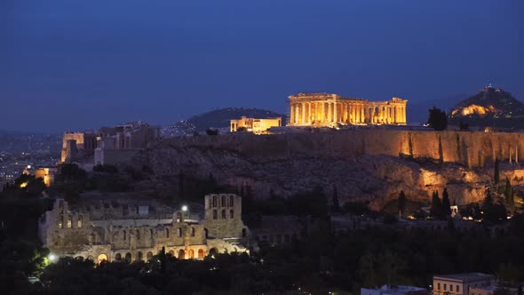 Iconic Parthenon Temple at the Acropolis of Athens Greece