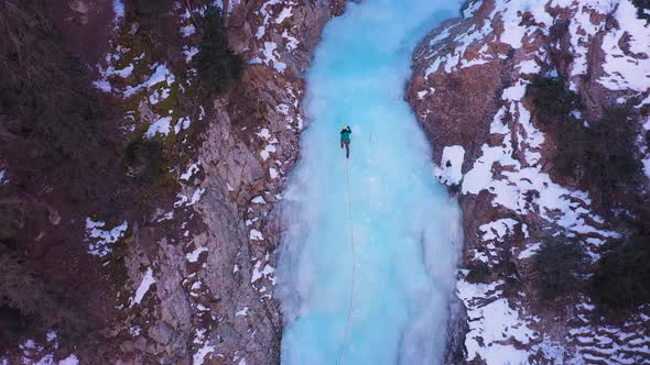 Man is Leading on Ice