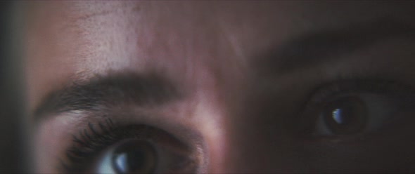 Close up of a woman’s eyes moving