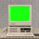 Old Computer Starting With Glitch And Green Screen Turn On And Off Shut Down Booting Vintage Pc 4k - VideoHive Item for Sale