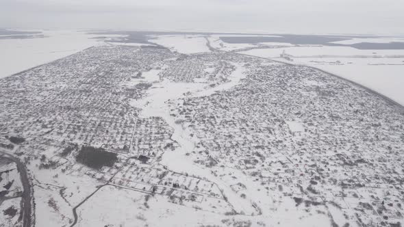 Winter Village From Above